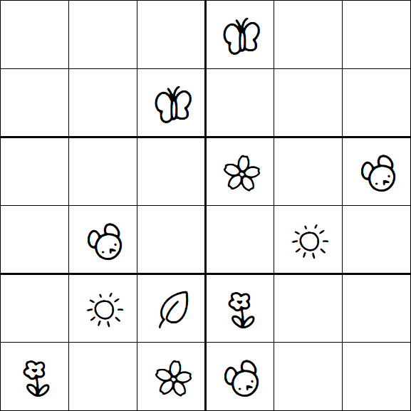 Kids Sudoku 6x6 - Difícil