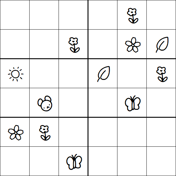 Kids Sudoku 6x6 - Difícil