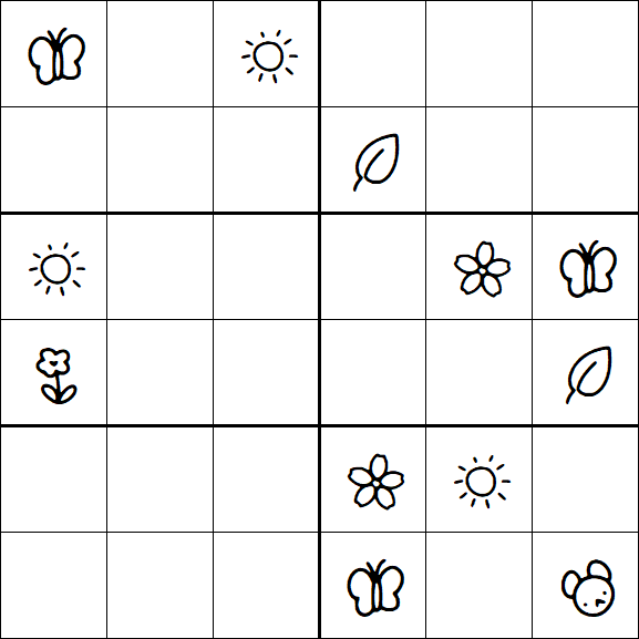 Kids Sudoku 6x6 - Difícil