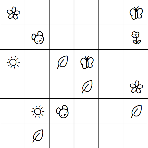Kids Sudoku 6x6 - Difícil