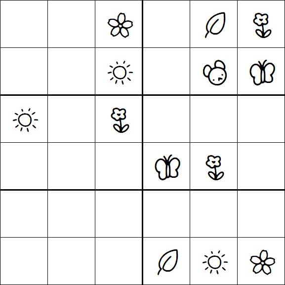 Kids Sudoku 6x6 - Difícil