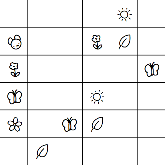 Kids Sudoku 6x6 - Difícil
