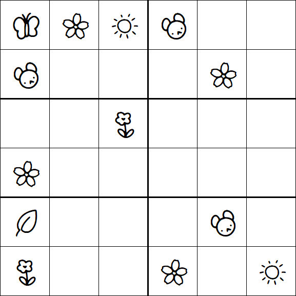 Kids Sudoku 6x6 - Difícil