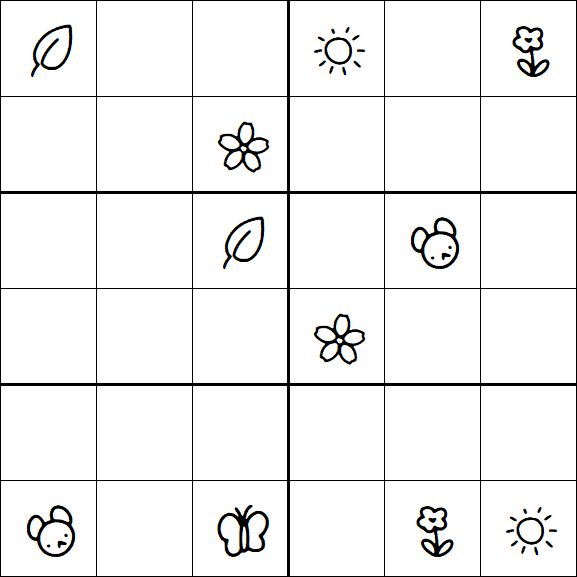 Kids Sudoku 6x6 - Difícil