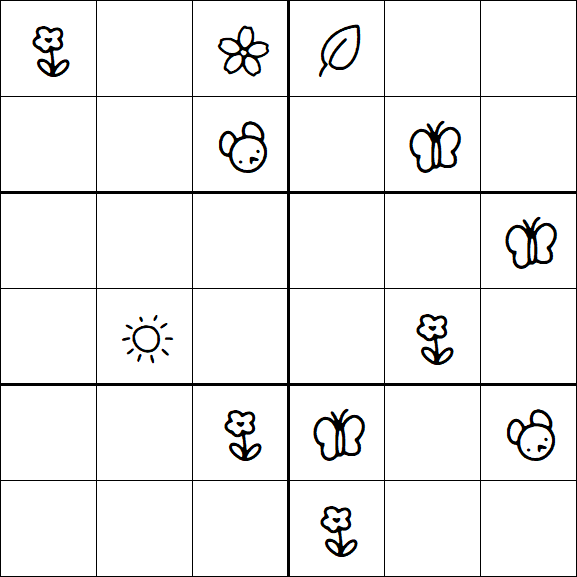 Kids Sudoku 6x6 - Difícil