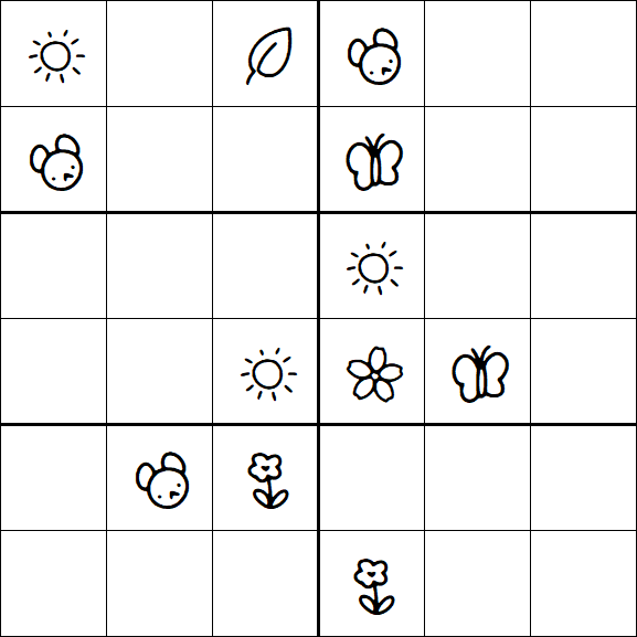 Kids Sudoku 6x6 - Difícil