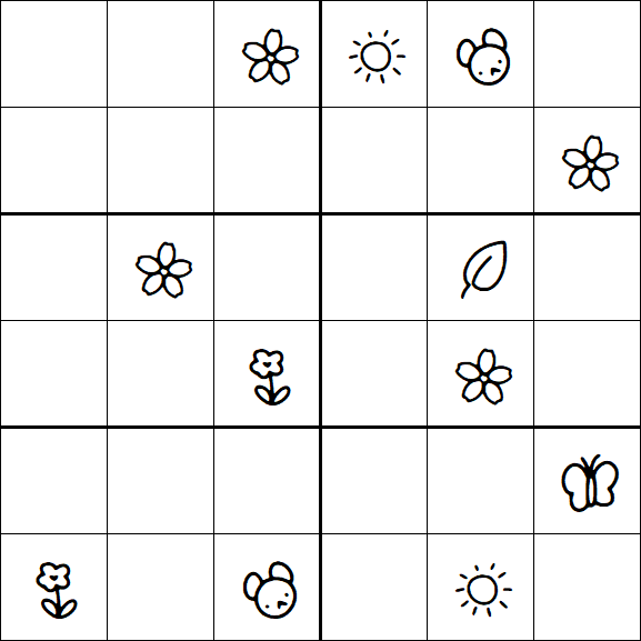 Kids Sudoku 6x6 - Difícil