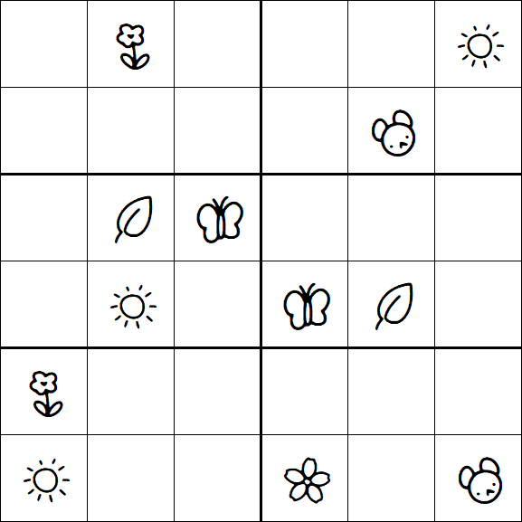 Kids Sudoku 6x6 - Difícil