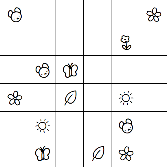 Kids Sudoku 6x6 - Difícil