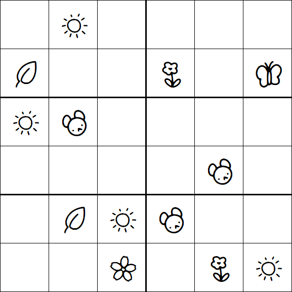 Kids Sudoku 6x6 - Difícil