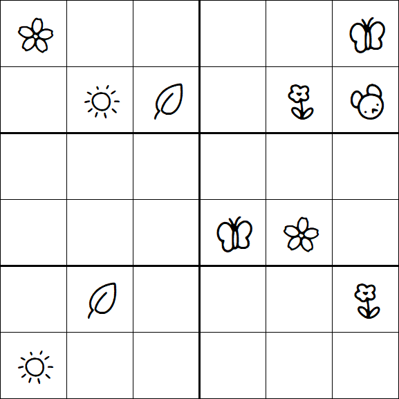 Kids Sudoku 6x6 - Difícil