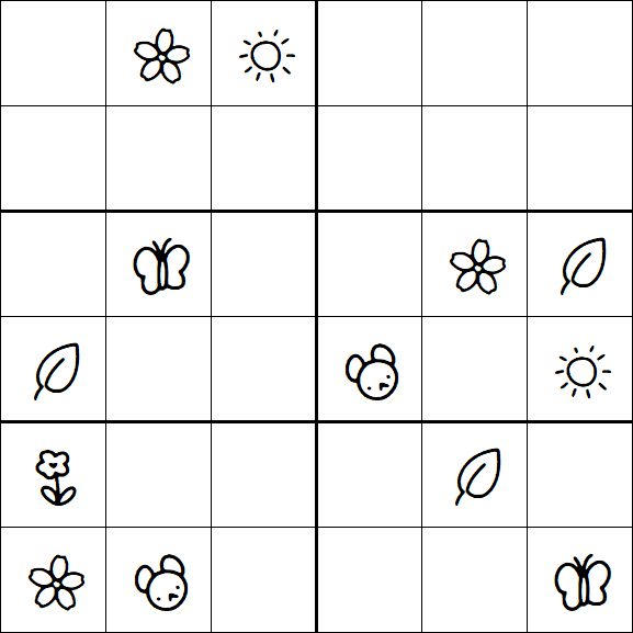 Kids Sudoku 6x6 - Difícil