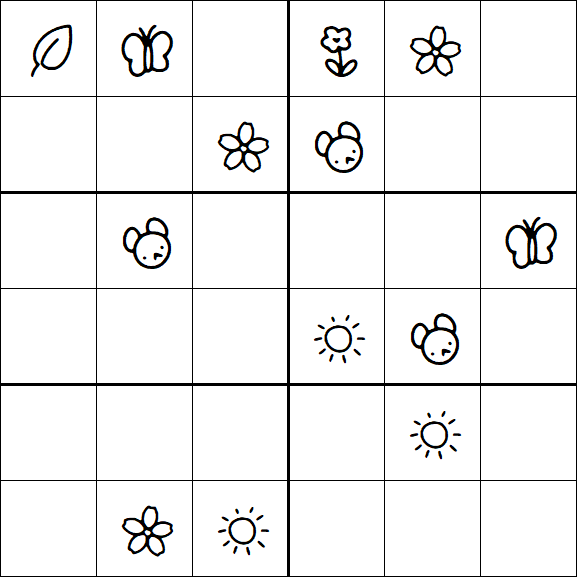 Kids Sudoku 6x6 - Difícil