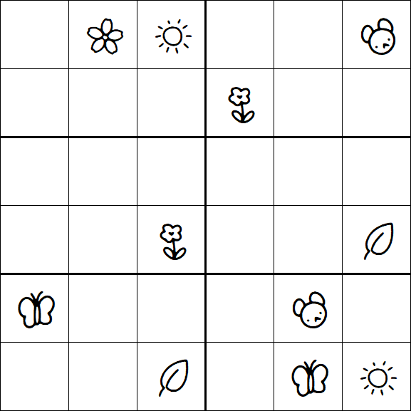 Kids Sudoku 6x6 - Difícil
