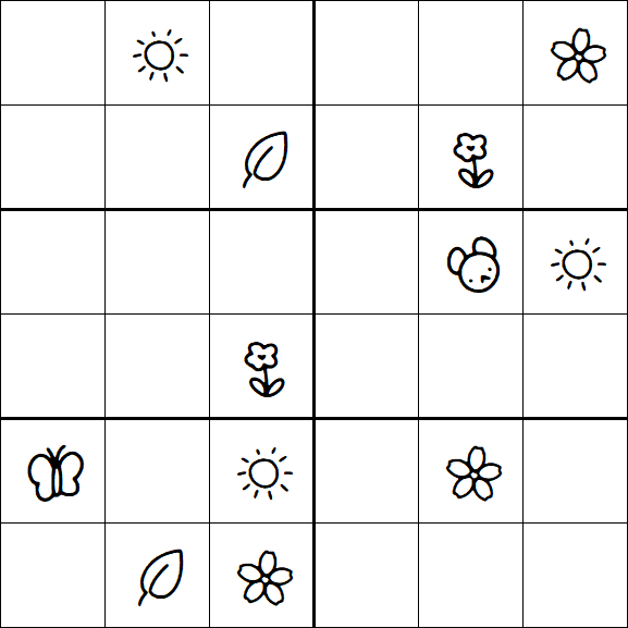 Kids Sudoku 6x6 - Difícil