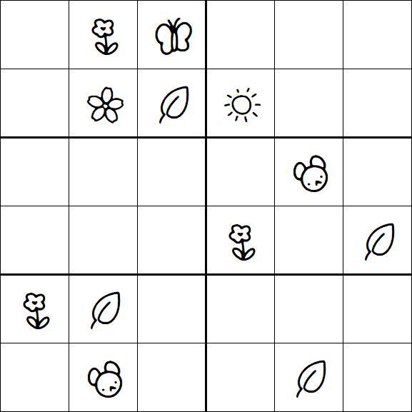 Kids Sudoku 6x6 - Difícil