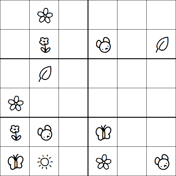 Kids Sudoku 6x6 - Difícil