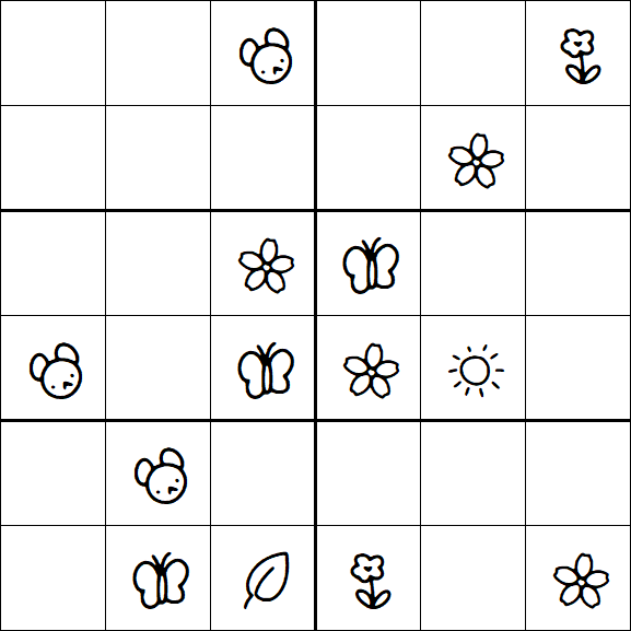 Kids Sudoku 6x6 - Difícil