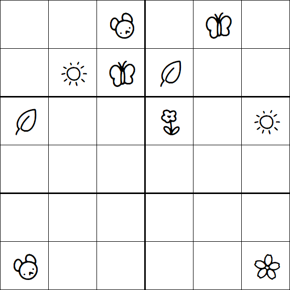 Kids Sudoku 6x6 - Difícil