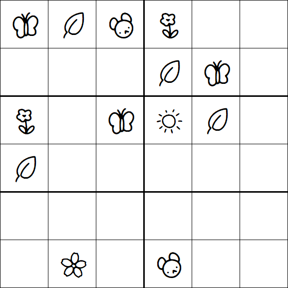 Kids Sudoku 6x6 - Difícil