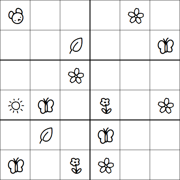 Kids Sudoku 6x6 - Difícil