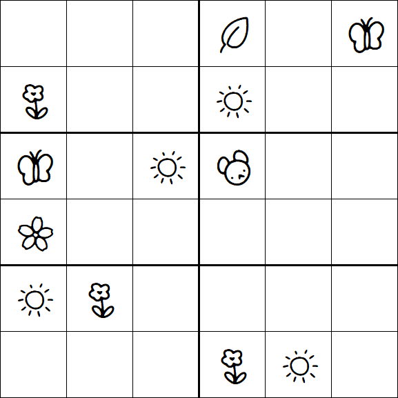 Kids Sudoku 6x6 - Difícil