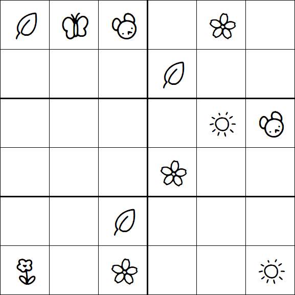 Kids Sudoku 6x6 - Difícil