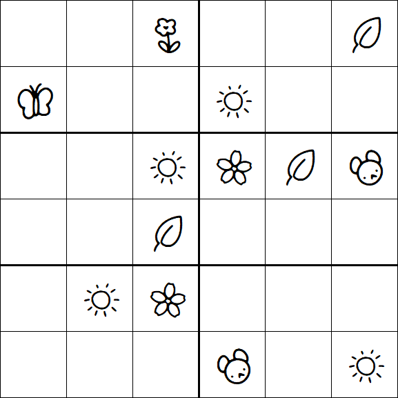 Kids Sudoku 6x6 - Difficile