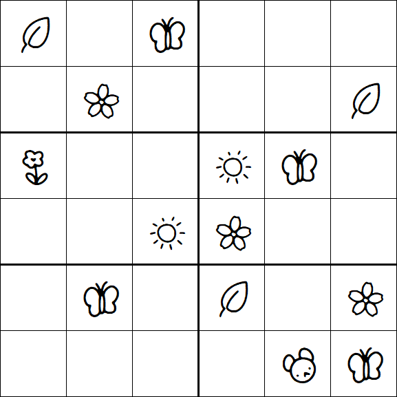 Kids Sudoku 6x6 - Difícil