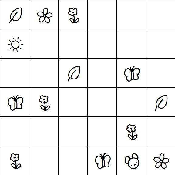 Kids Sudoku 6x6 - Difícil