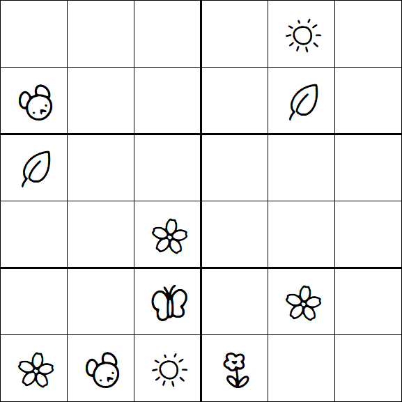 Kids Sudoku 6x6 - Difícil
