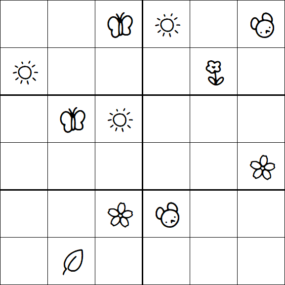 Kids Sudoku 6x6 - Difícil