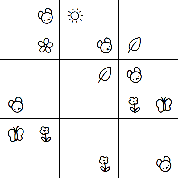 Kids Sudoku 6x6 - Difícil