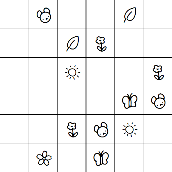 Kids Sudoku 6x6 - Difícil