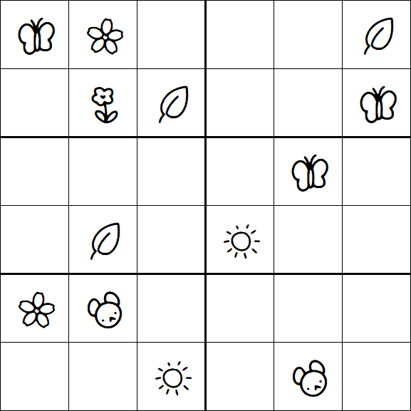 Kids Sudoku 6x6 - Difícil