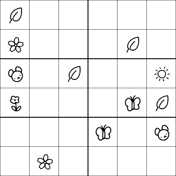 Kids Sudoku 6x6 - Difícil