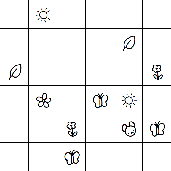 Kids Sudoku 6x6 - Difícil