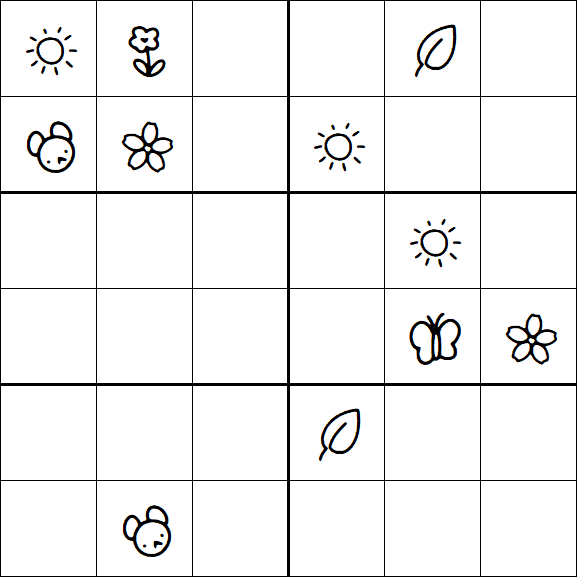 Kids Sudoku 6x6 - Difícil