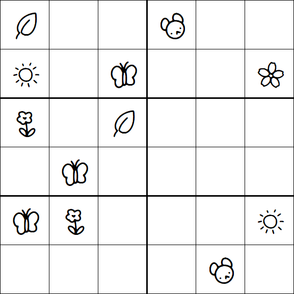 Kids Sudoku 6x6 - Difícil