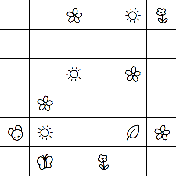 Kids Sudoku 6x6 - Difícil