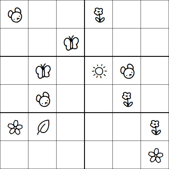 Kids Sudoku 6x6 - Difícil