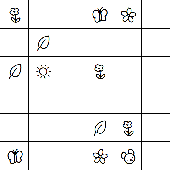 Kids Sudoku 6x6 - Difícil