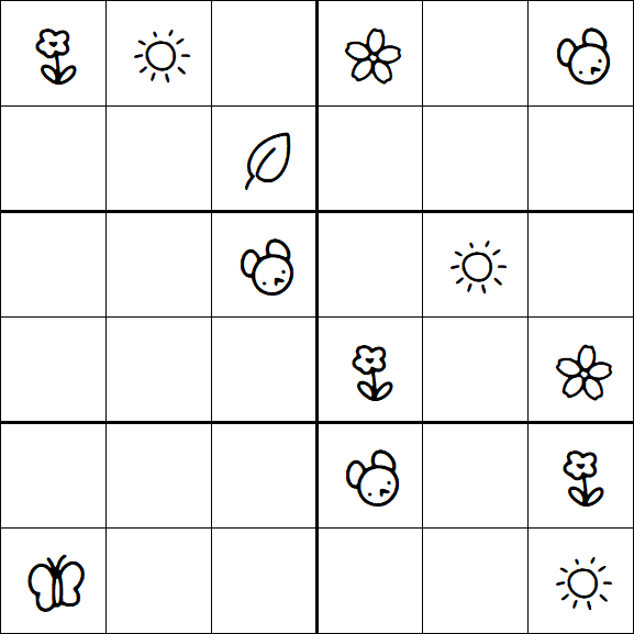 Kids Sudoku 6x6 - Difícil
