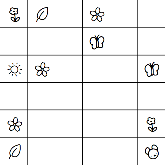 Kids Sudoku 6x6 - Difícil