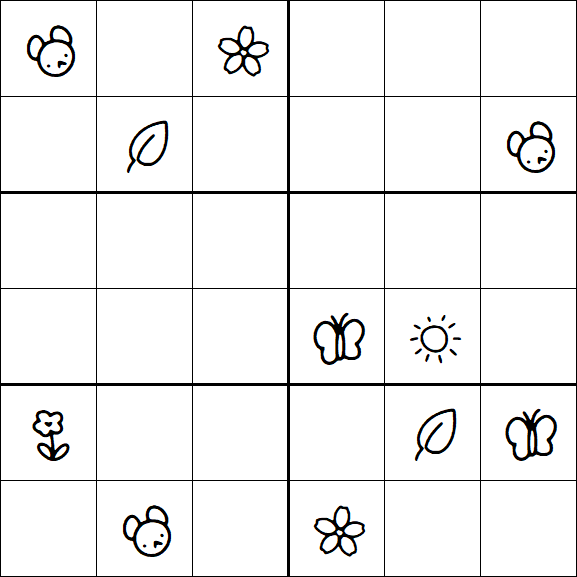 Kids Sudoku 6x6 - Difícil