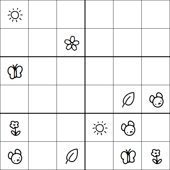 Kids Sudoku 6x6 - Difícil
