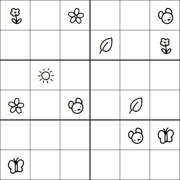 Kids Sudoku 6x6 - Difícil