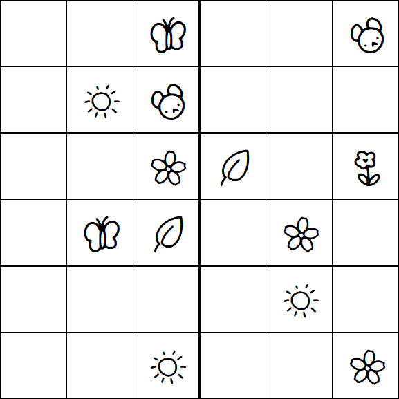 Kids Sudoku 6x6 - Difícil