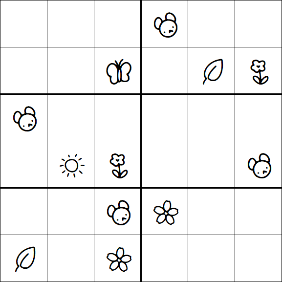 Kids Sudoku 6x6 - Difícil