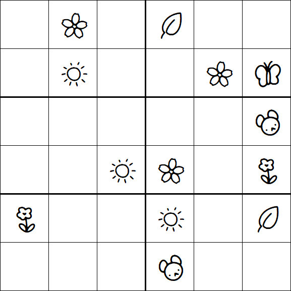 Kids Sudoku 6x6 - Difícil